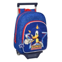 Cartable à roulettes Sonic Let\'s roll 26 x 34 x 11 cm Blue marine