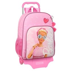 Cartable à roulettes Barbie Girl Rose 33 x 42 x 14 cm