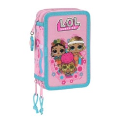 Trousse Scolaire avec Accessoires LOL Surprise! Glow girl Rose (12.5 x 19.5 x 5.5 cm) (36 Pièces)