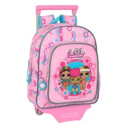 Cartable à roulettes LOL Surprise! Glow girl Rose (28 x 34 x 10 cm)