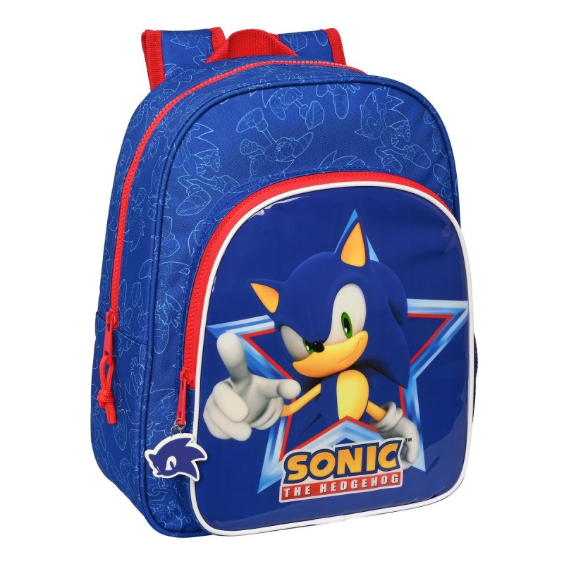 Cartable Sonic Let\'s roll 26 x 34 x 11 cm Blue marine