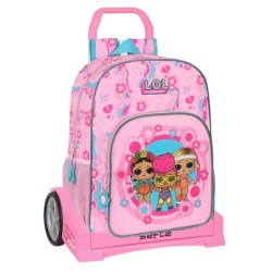 Cartable à roulettes LOL Surprise! Glow girl Rose (33 x 42 x 14 cm)