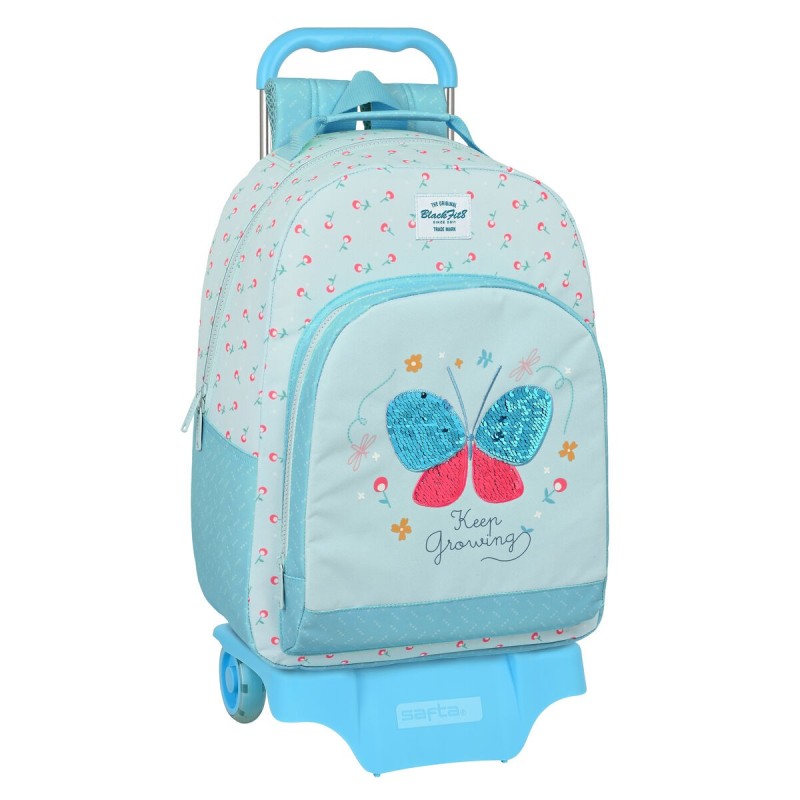 Cartable à roulettes BlackFit8 Keep Growing Bleu clair (32 x 42 x 15 cm)