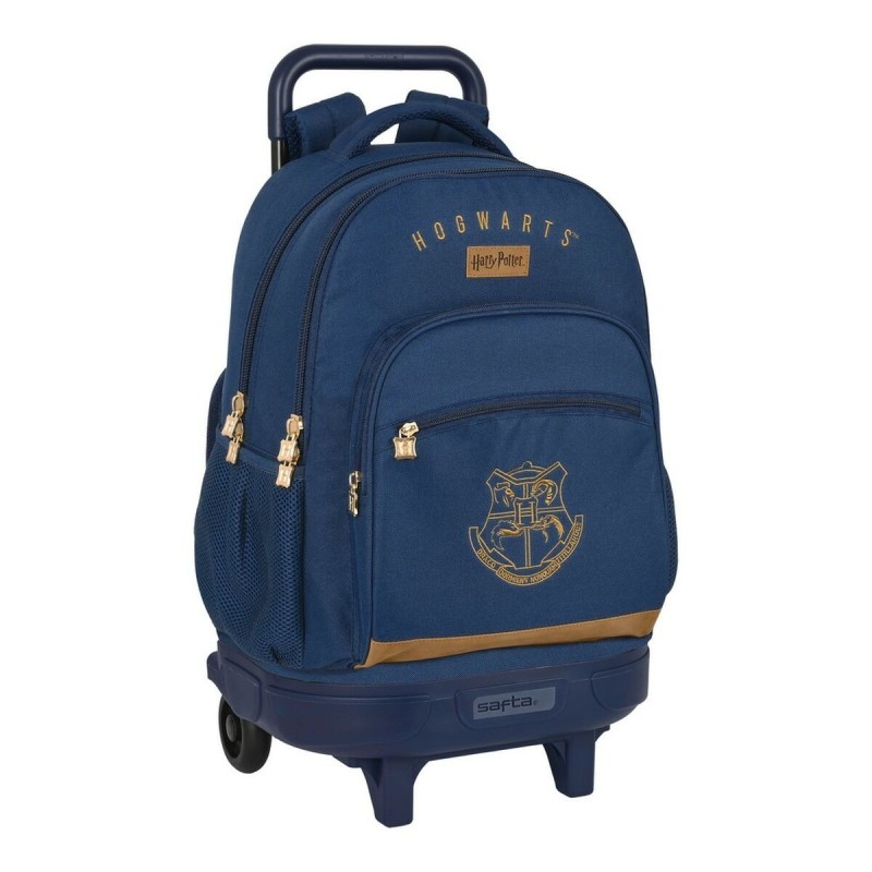 Cartable à roulettes Harry Potter Magical Marron Blue marine (33 x 45 x 22 cm)