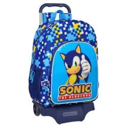 Cartable à roulettes Sonic Speed Bleu 33 x 42 x 14 cm