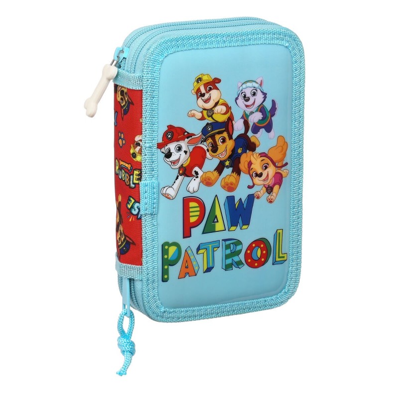 Trousse Scolaire avec Accessoires The Paw Patrol Funday Rouge Bleu clair (12.5 x 19.5 x 4 cm) (28 pcs)