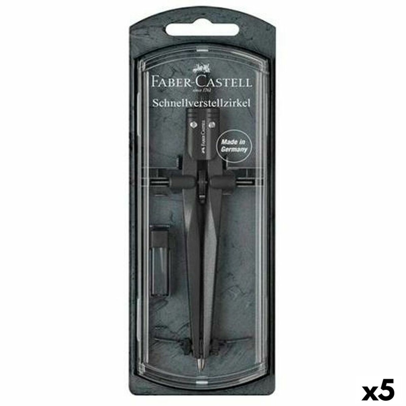 Boussole Faber-Castell Noir 5 Unités