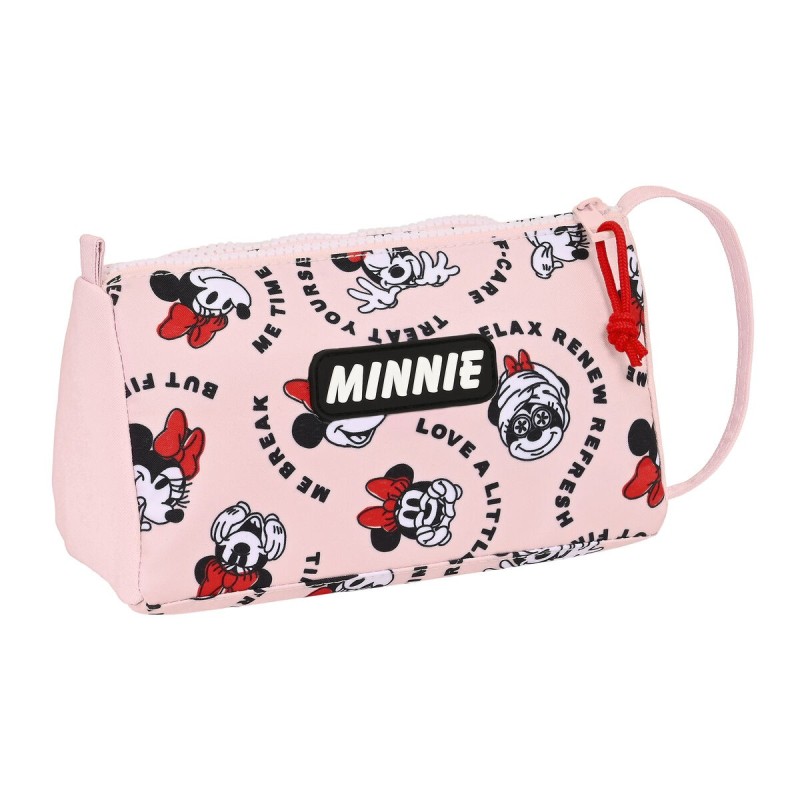 Trousse Scolaire avec Accessoires Minnie Mouse Me time Rose (20 x 11 x 8.5 cm) (32 Pièces)