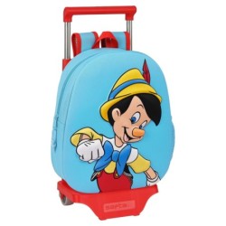 Cartable à roulettes Disney Rouge Bleu clair (28 x 10 x 67 cm)