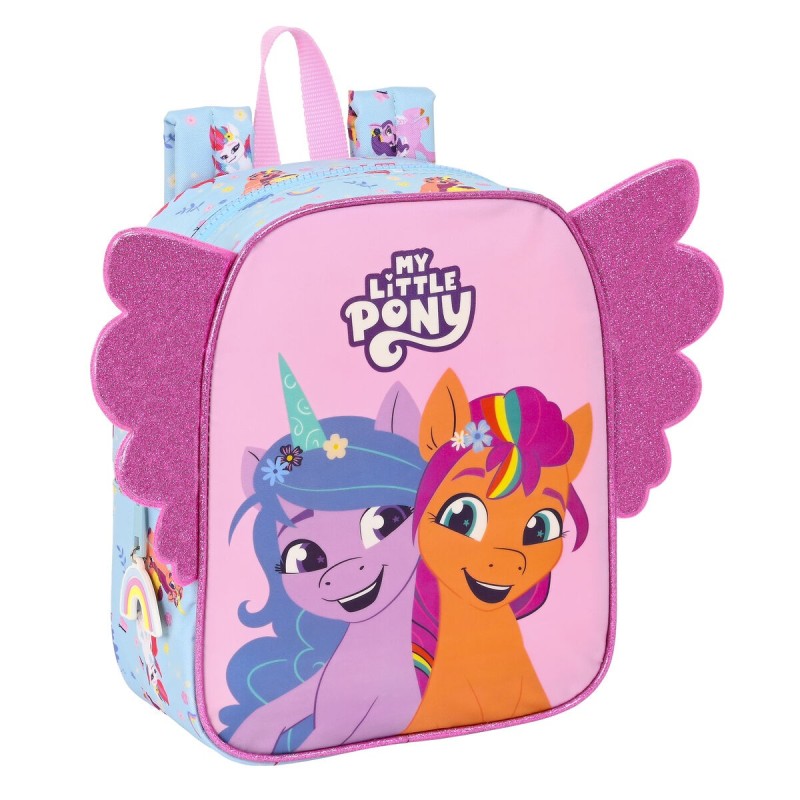 Cartable My Little Pony Wild & free Bleu Rose 22 x 27 x 10 cm