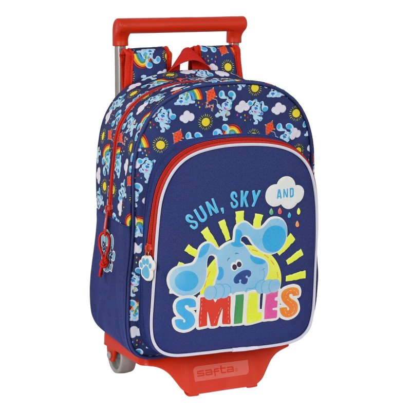 Cartable à roulettes Blue\'s Clues Blue marine (26 x 34 x 11 cm)