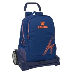 Cartable à roulettes Kelme Navy blue Orange Blue marine (32 x 44 x 16 cm)