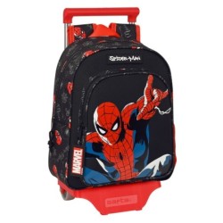 Cartable à roulettes Spiderman Hero Noir (27 x 33 x 10 cm)