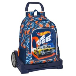 Cartable à roulettes Hot Wheels Speed club Orange (32 x 42 x 14 cm)