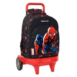 Cartable à roulettes Spiderman Hero Noir (33 x 45 x 22 cm)