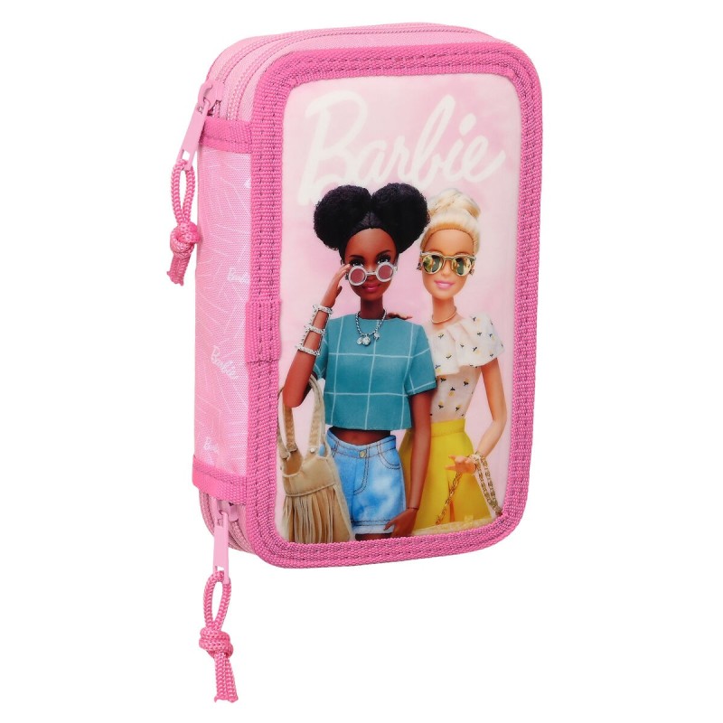 Trousse Scolaire avec Accessoires Barbie Girl Rose (12.5 x 19.5 x 4 cm) (28 pcs)