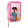 Trousse Scolaire avec Accessoires Barbie Girl Rose (12.5 x 19.5 x 4 cm) (28 pcs)