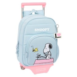 Cartable à roulettes Snoopy Imagine Bleu (26 x 34 x 11 cm)