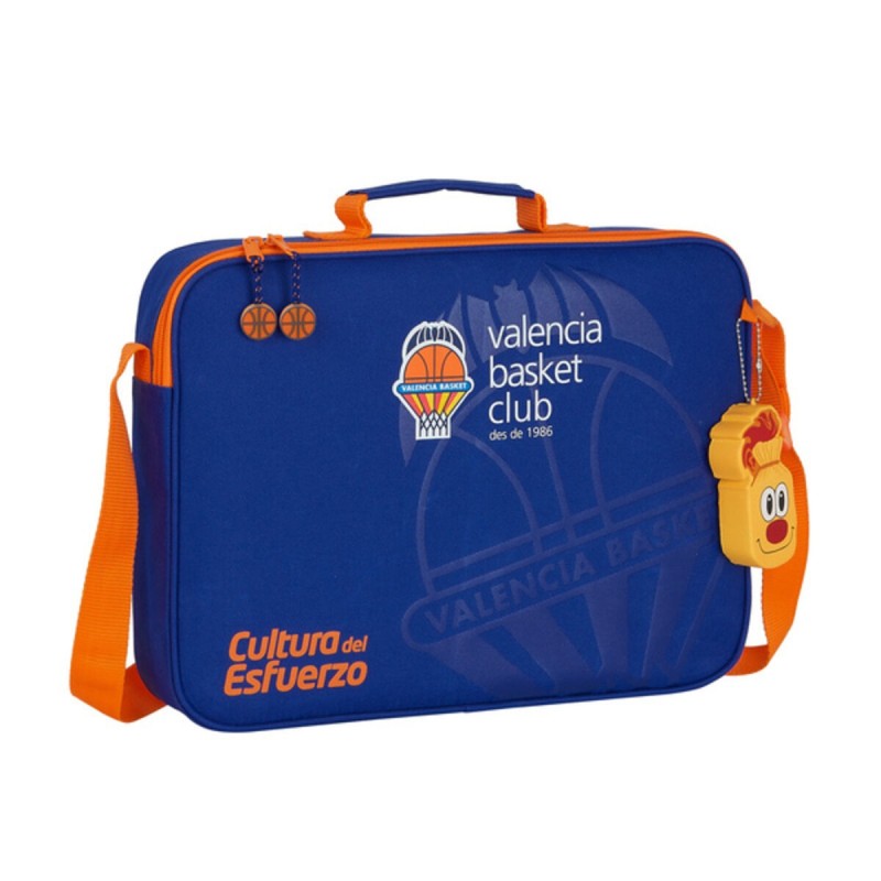 Cartable d\'école Valencia Basket Bleu Orange (38 x 28 x 6 cm)