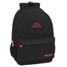 Cartable Kappa Black and pink Noir (30 x 46 x 14 cm)