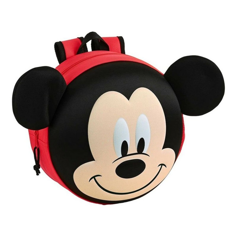 Sac à dos enfant 3D Mickey Mouse Clubhouse Rouge Noir (31 x 31 x 10 cm)