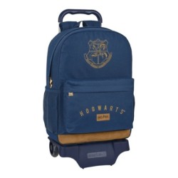 Cartable à roulettes Harry Potter Magical Marron Blue marine (30 x 43 x 14 cm)