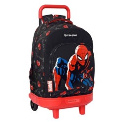 Cartable à roulettes Spiderman Hero Noir (33 x 45 x 22 cm)