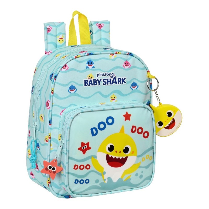 Cartable Baby Shark Beach day Jaune Bleu clair (22 x 27 x 10 cm)