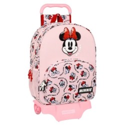 Cartable à roulettes Minnie Mouse Me time Rose (33 x 42 x 14 cm)