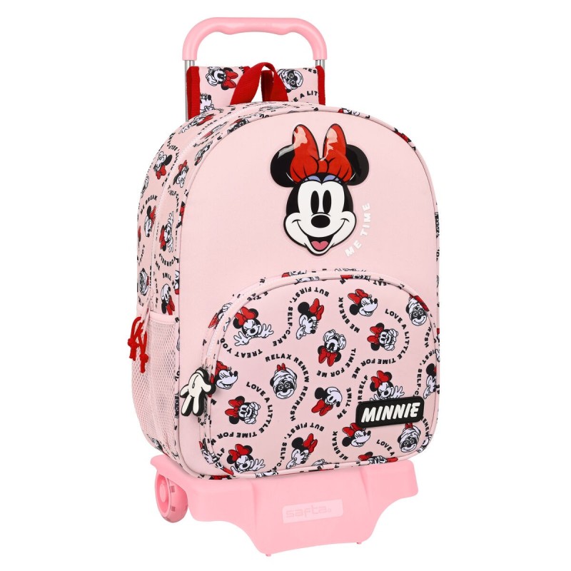 Cartable à roulettes Minnie Mouse Me time Rose (33 x 42 x 14 cm)