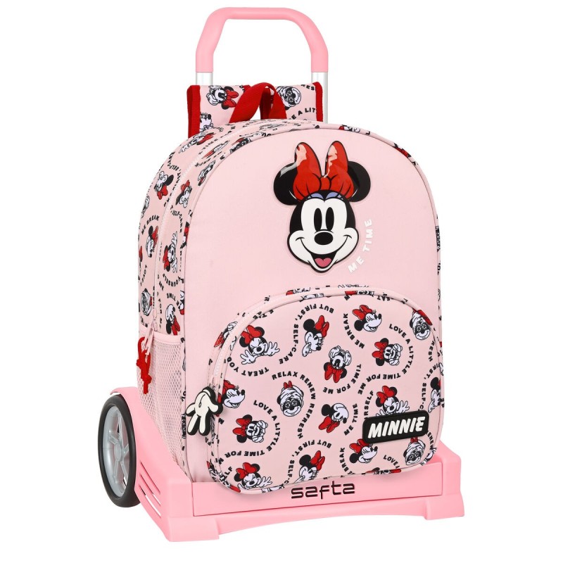 Cartable à roulettes Minnie Mouse Me time Rose (33 x 42 x 14 cm)