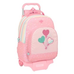 Cartable à roulettes BlackFit8 Globitos Rose 32 x 42 x 15 cm