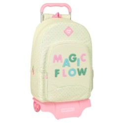 Cartable à roulettes Glow Lab Magic flow Beige (30 x 46 x 14 cm)