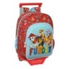 Cartable à roulettes The Paw Patrol Funday Rouge Bleu clair (26 x 34 x 11 cm)