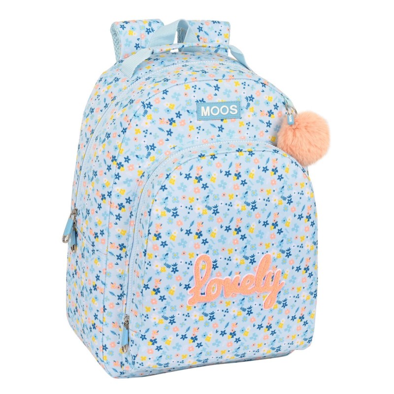 Cartable Moos Lovely Bleu clair (32 x 42 x 15 cm)