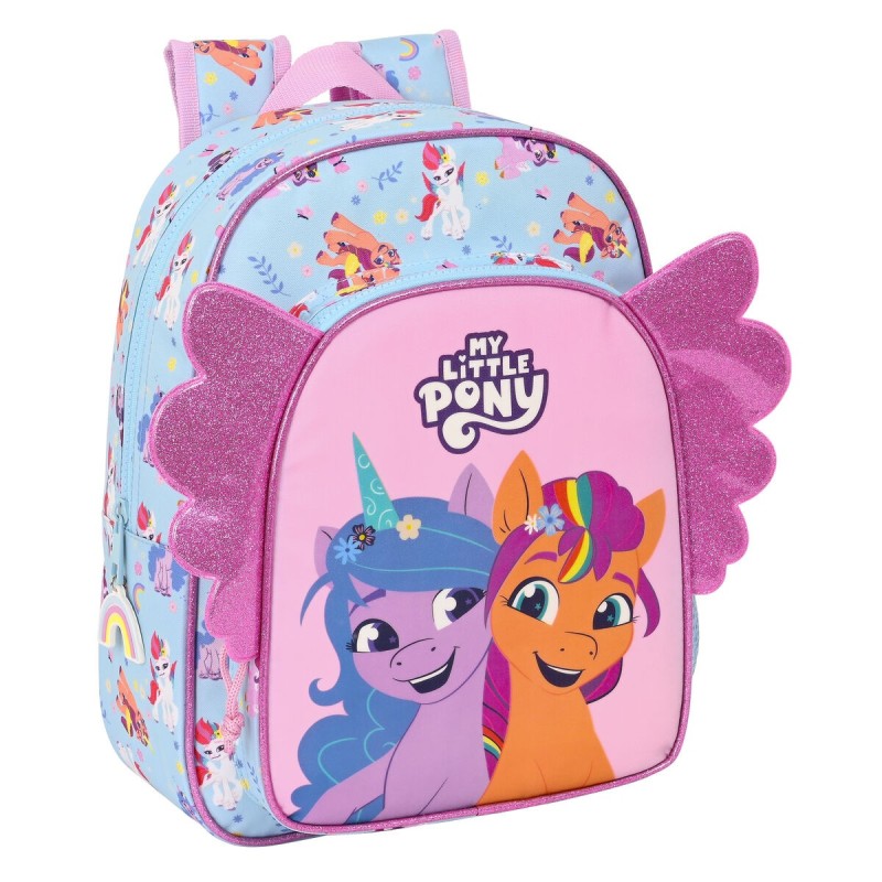 Cartable My Little Pony Wild & free 26 x 34 x 11 cm Bleu Rose