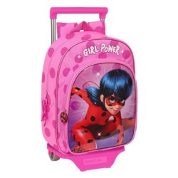 Cartable à roulettes Lady Bug Fuchsia (26 x 34 x 11 cm)