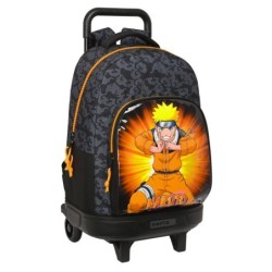 Cartable à roulettes Naruto 33 x 45 x 22 cm Noir Orange