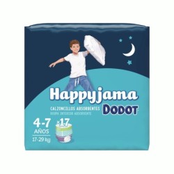 Couches jetables Dodot Dodot Happyjama Niño Taille 7 4-7 ans 17 Unités Sous-vêtements