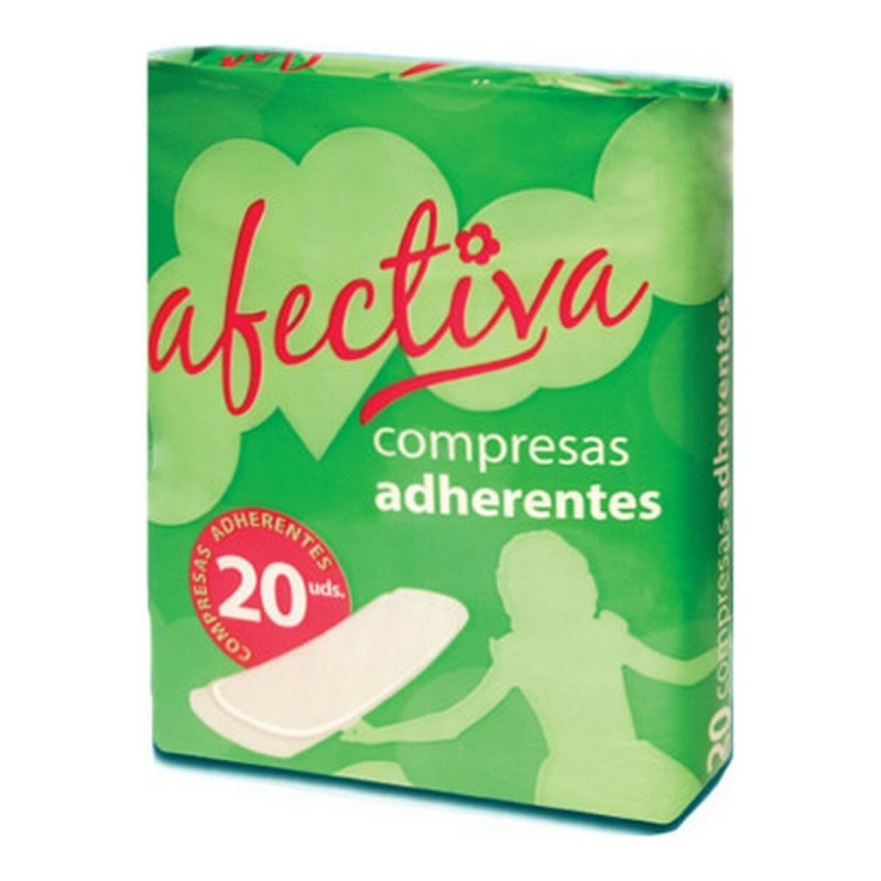 Compresses Normales Afectiva Normal Adhérent (20 uds)