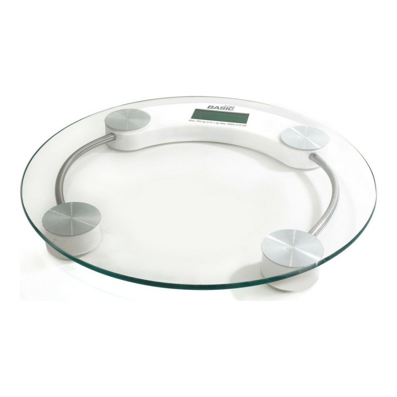 Balance Numérique de Salle de Bain Basic Home Transparent (33 x 3,5 cm)