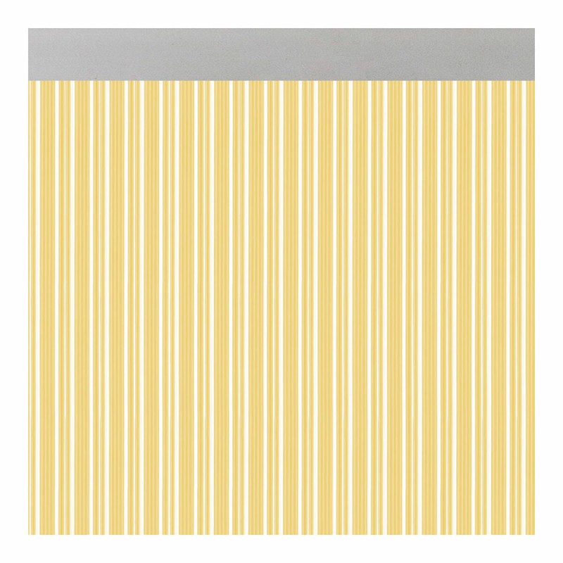 Rideau Acudam Ferrara Portes Jaune Transparent Extérieur PVC Aluminium 90 x 210 cm