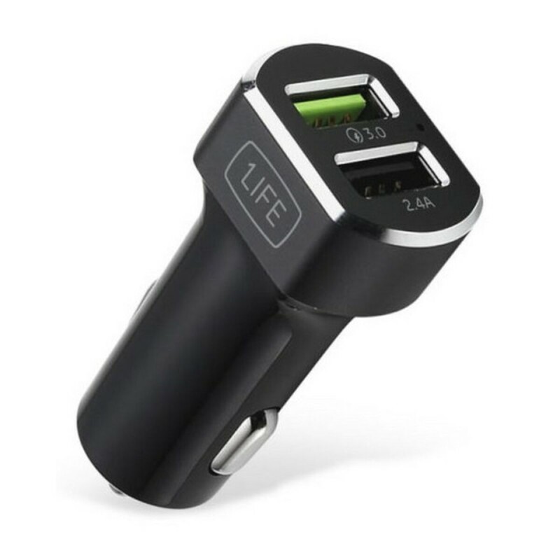 Chargeur de voiture 1LIFE 1IFEPA2USBAUTOQC USB 24V Noir