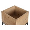 Set de pots de fleurs DKD Home Decor 33 x 33 x 80 cm Naturel Noir Métal Bois