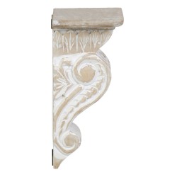 Décoration murale 20 x 13 x 29 cm Blanc Bois de manguier Colonne