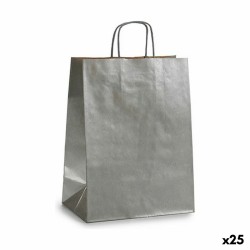 Sac en papier Argenté (24 x...