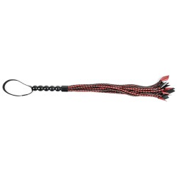 Fouets Sportsheets Braided Noir/Rouge