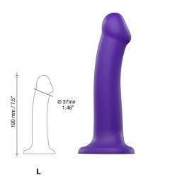 Gode Dual Density Strap-on-me Purple Silicone